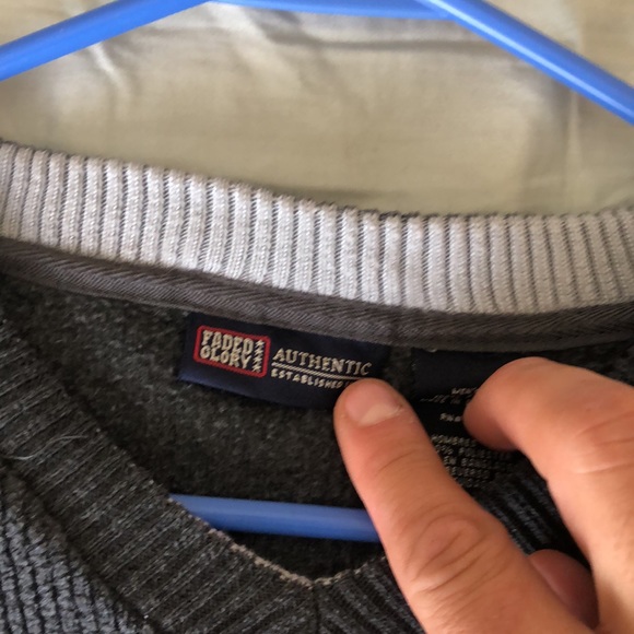 Long sleeve, gray, and light gray sweatshirt - Picture 2 of 3